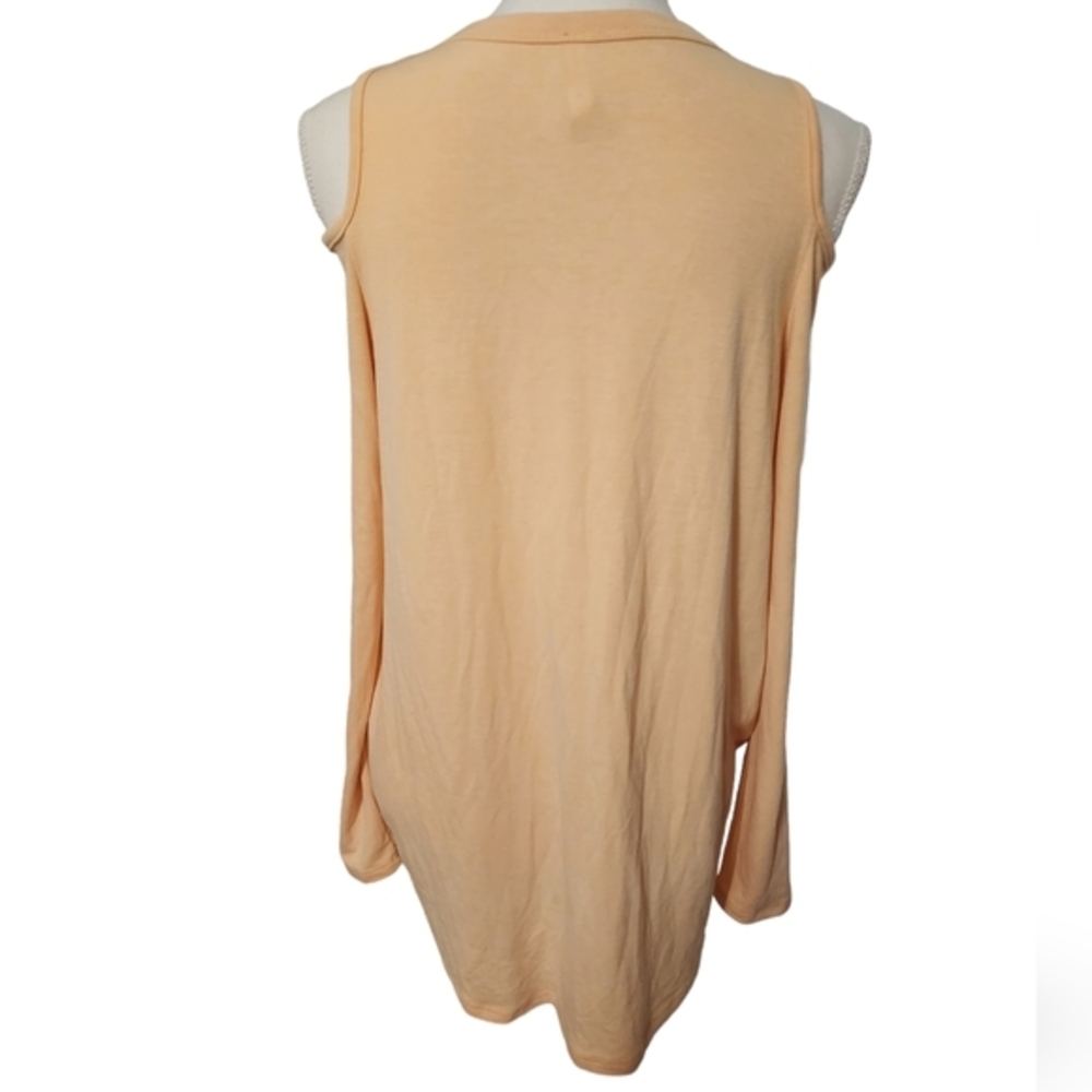 Mts yellow cut out shoulder knot shirt Size Medium - Picture 3 of 5